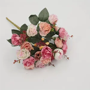 21 Simulated Flowers, Diamond Roses, 7 Forks, Autumn Rose Bouquet Decorations, Wedding Home Decoration, Artificial Flowers