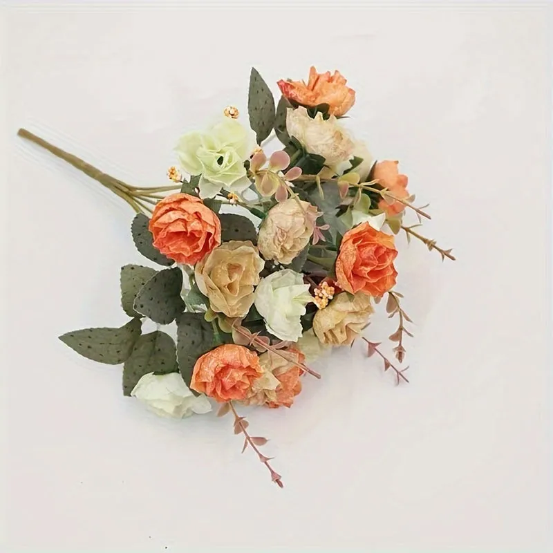 21 Simulated Flowers, Diamond Roses, 7 Forks, Autumn Rose Bouquet Decorations, Wedding Home Decoration, Artificial Flowers
