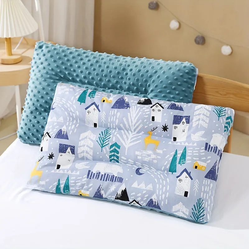 30*50cm Double-sided Washable Polyester Fiber Children's Pillow for 0-3 Years Old, Suitable for Christmas Halloween Gift