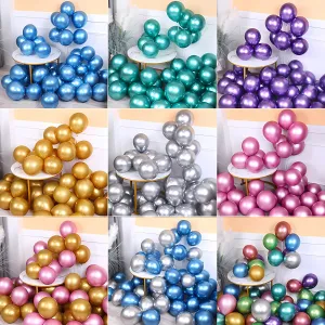 30pcs Metallic Chrome Latex Balloons - Perfect For Weddings, Graduations, Anniversaries, & More For Halloween Christmas Christmas, Halloween, Thanksgiving Day Gift