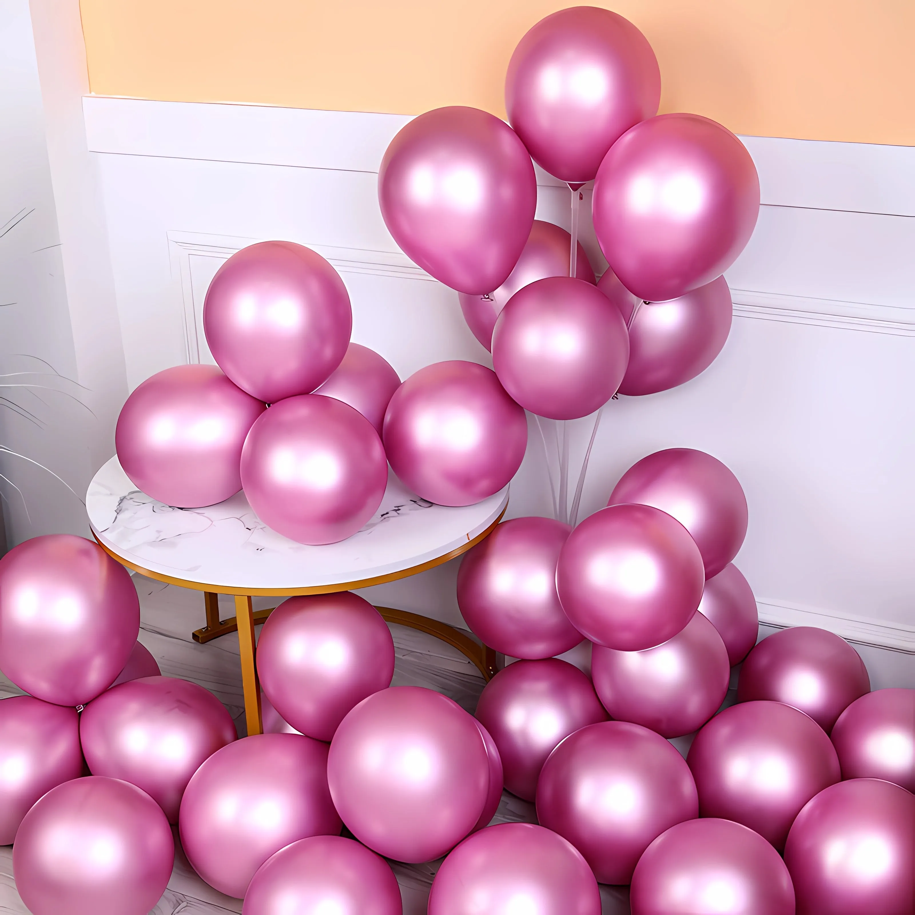 30pcs Metallic Chrome Latex Balloons - Perfect For Weddings, Graduations, Anniversaries, & More For Halloween Christmas Christmas, Halloween, Thanksgiving Day Gift