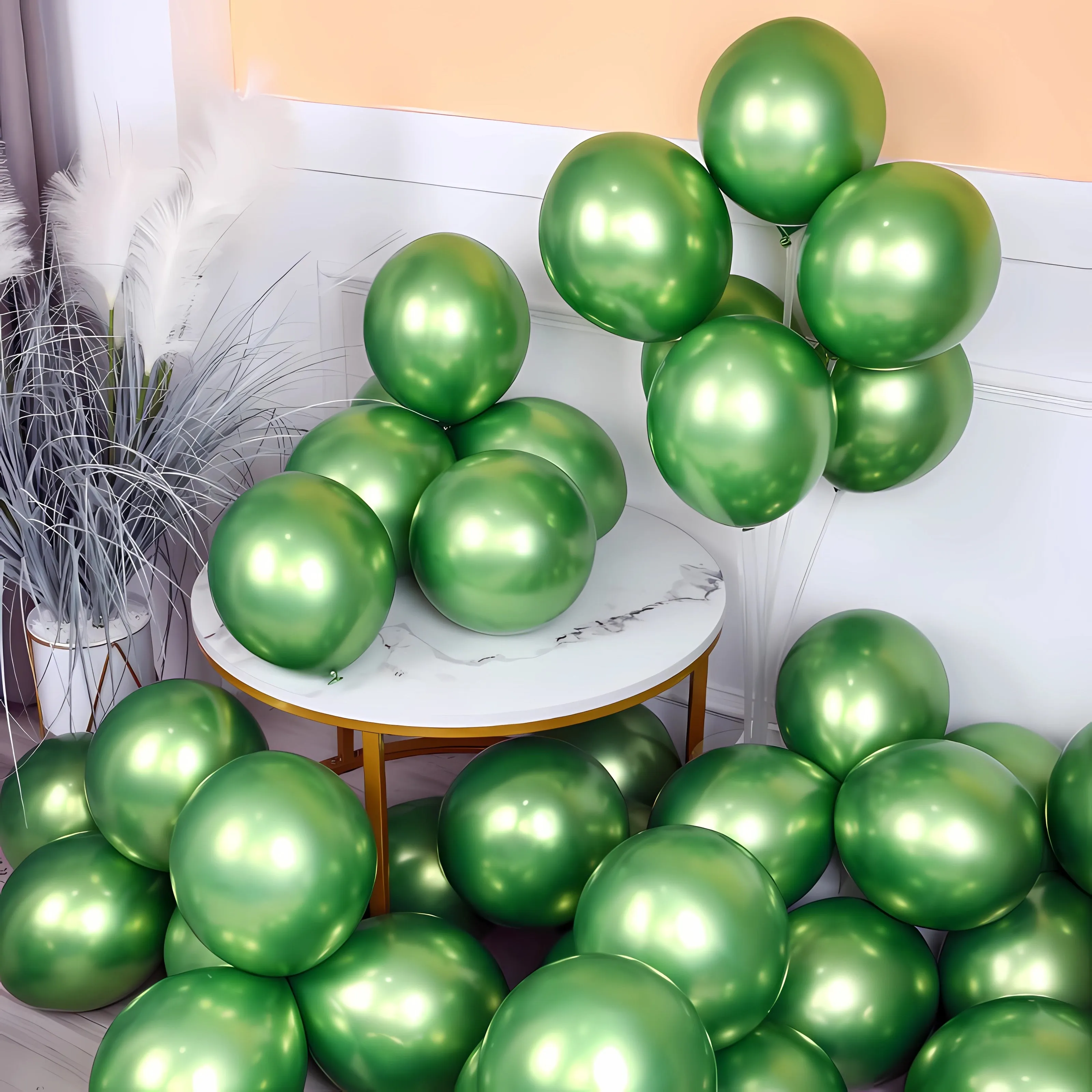 30pcs Metallic Chrome Latex Balloons - Perfect For Weddings, Graduations, Anniversaries, & More For Halloween Christmas Christmas, Halloween, Thanksgiving Day Gift