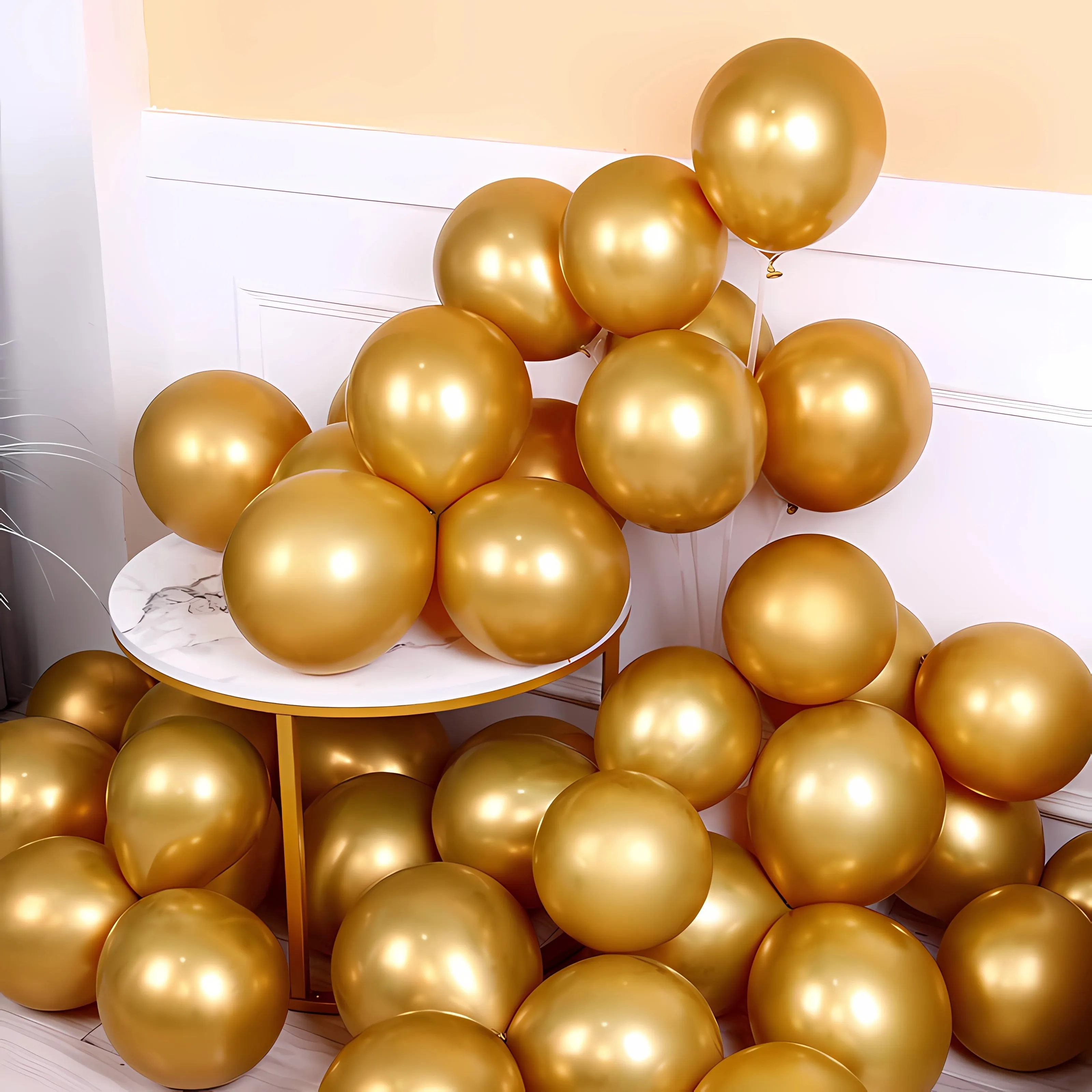 30pcs Metallic Chrome Latex Balloons - Perfect For Weddings, Graduations, Anniversaries, & More For Halloween Christmas Christmas, Halloween, Thanksgiving Day Gift