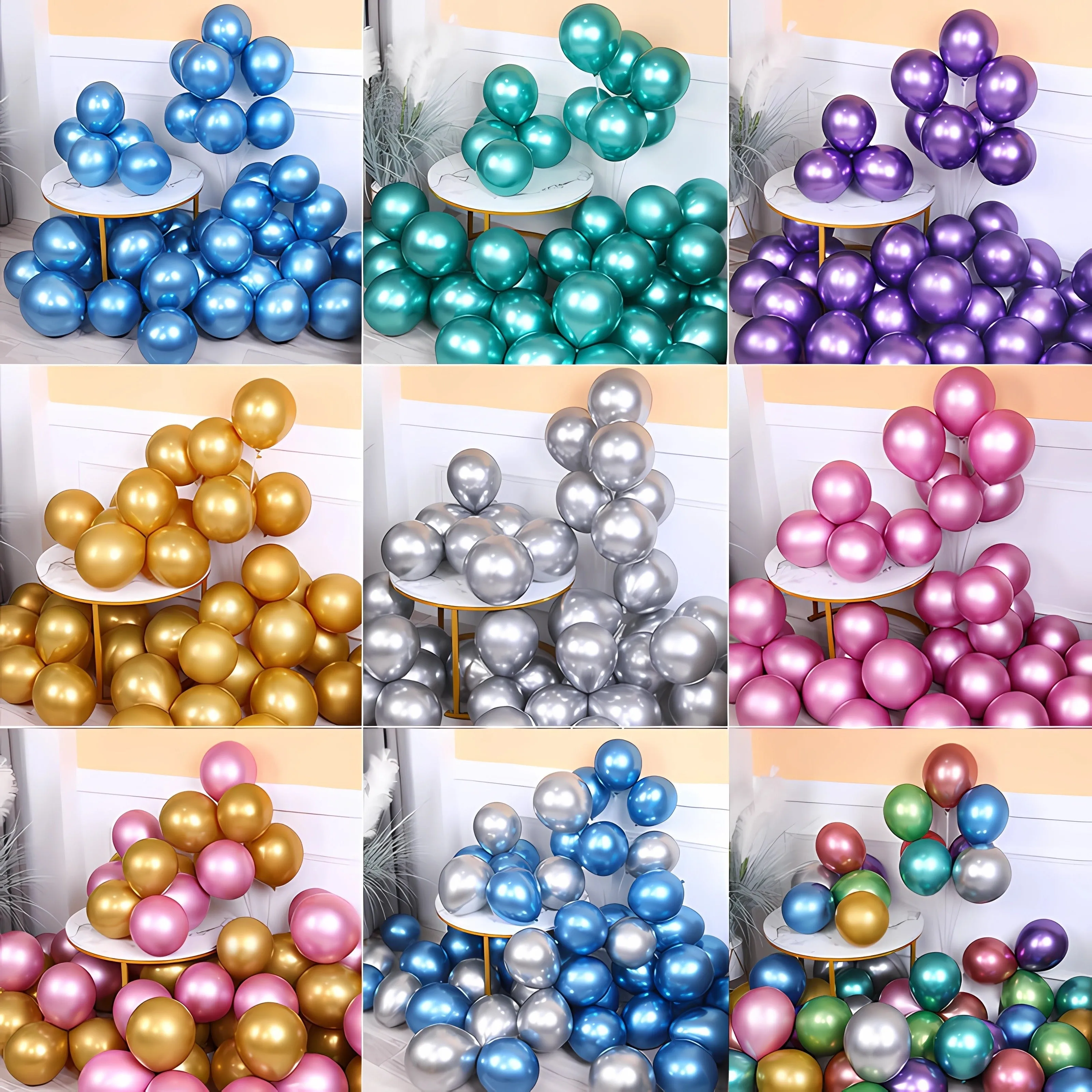 30pcs Metallic Chrome Latex Balloons - Perfect For Weddings, Graduations, Anniversaries, & More For Halloween Christmas Christmas, Halloween, Thanksgiving Day Gift