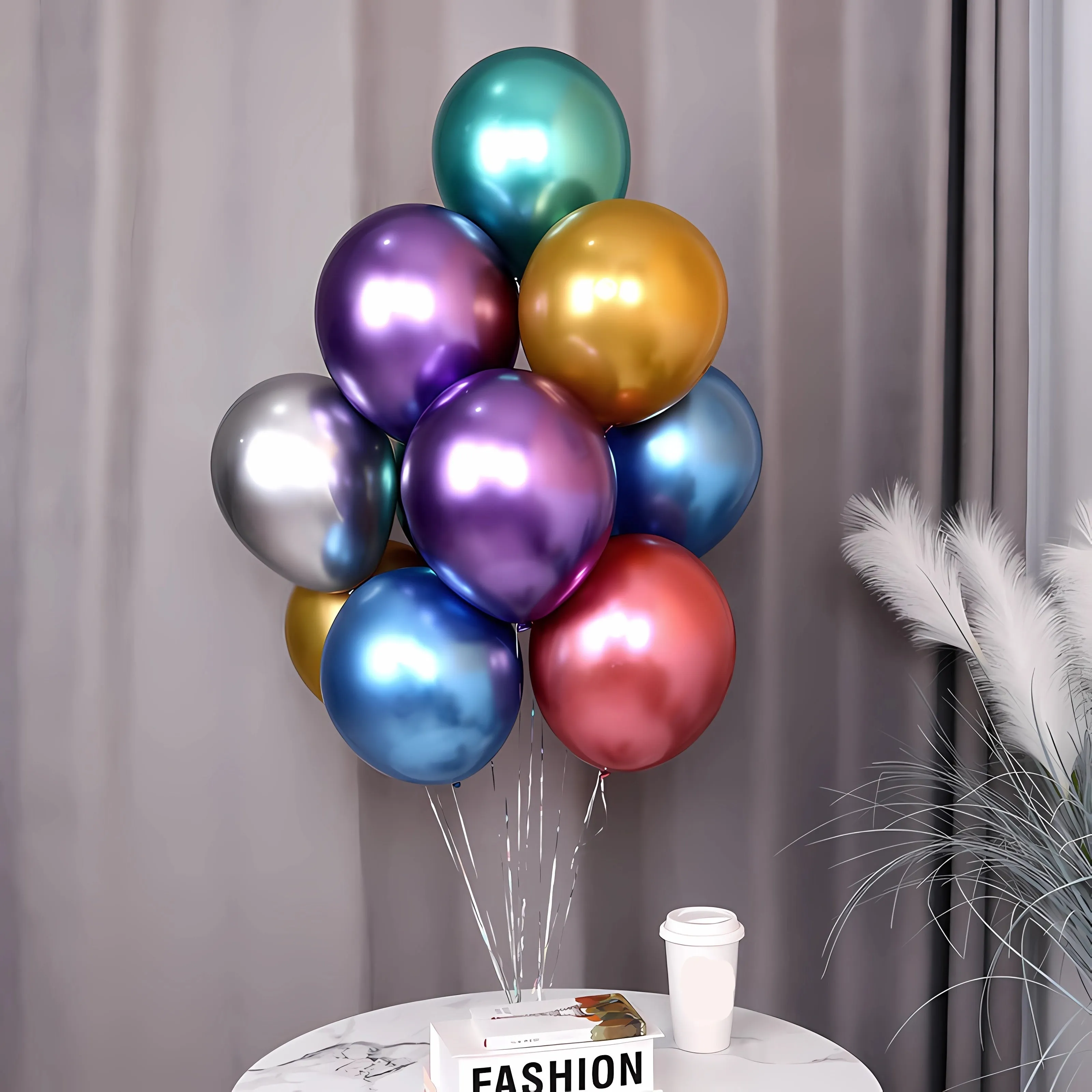 30pcs Metallic Chrome Latex Balloons - Perfect For Weddings, Graduations, Anniversaries, & More For Halloween Christmas Christmas, Halloween, Thanksgiving Day Gift