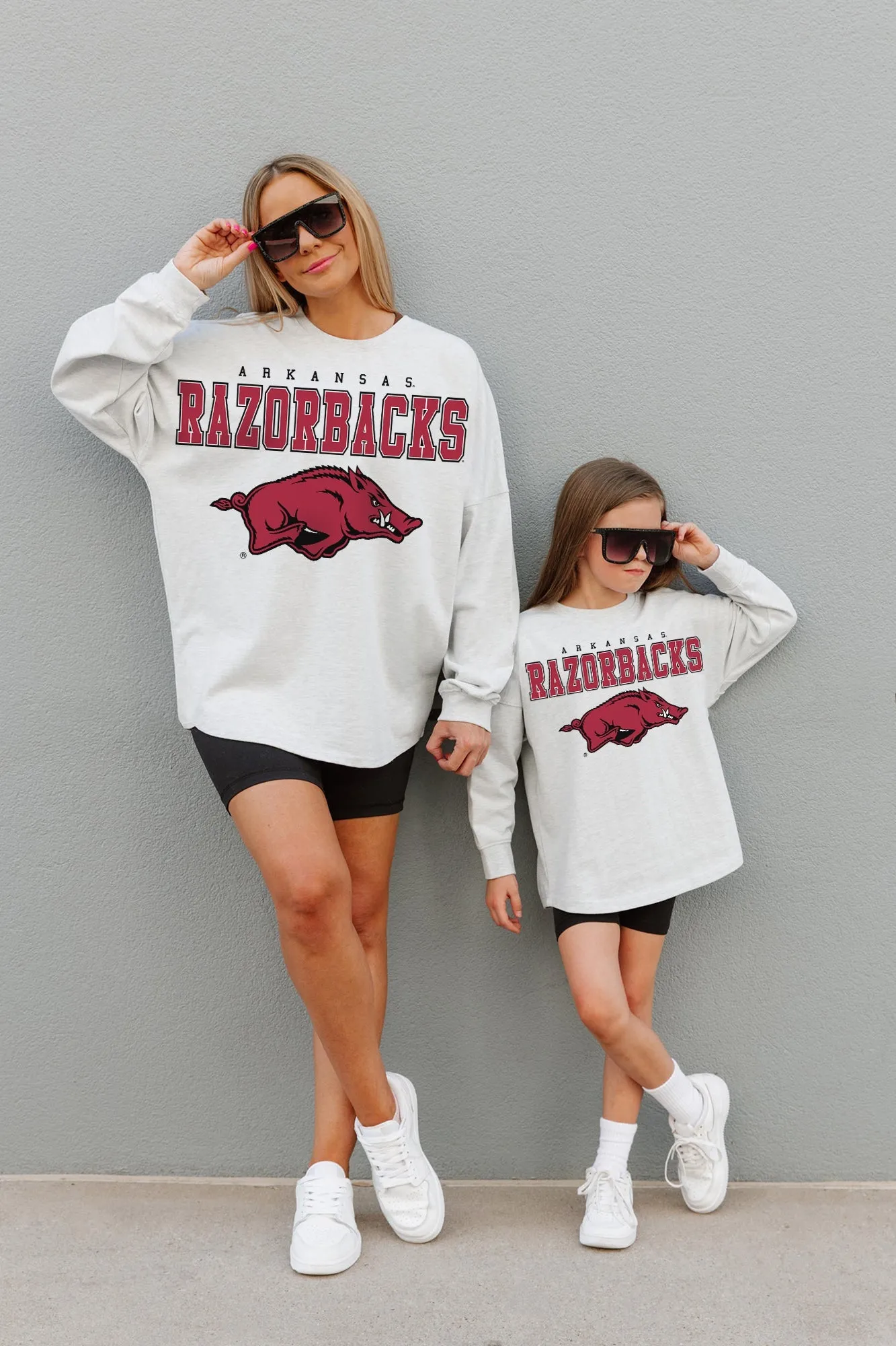 ARKANSAS RAZORBACKS BIG GOALS KIDS DROP SHOULDER LONG SLEEVE TEE