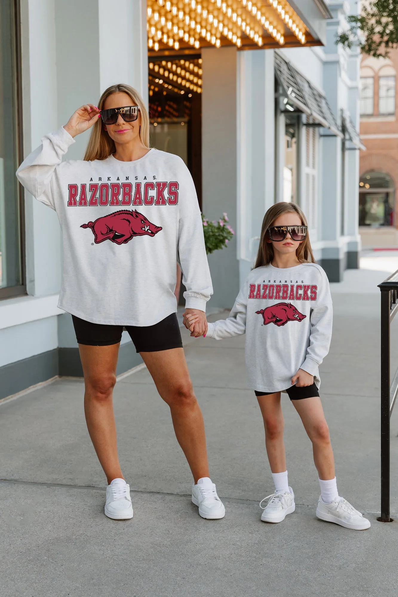 ARKANSAS RAZORBACKS BIG GOALS KIDS DROP SHOULDER LONG SLEEVE TEE