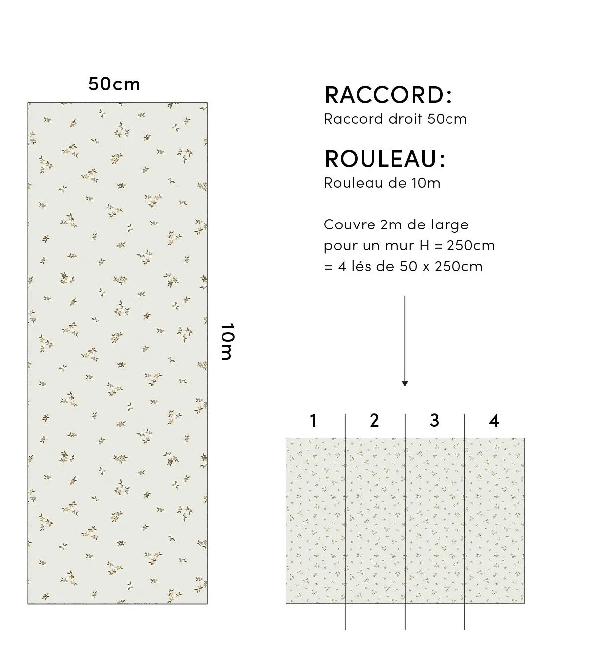 Braylynn - Children's Wallpaper - Small Flower Motif
