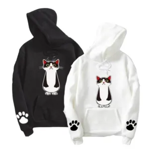 Couple Hoodies Korean Cats