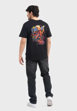 Tentacle Spectacle Backprint T-Shirt Black
