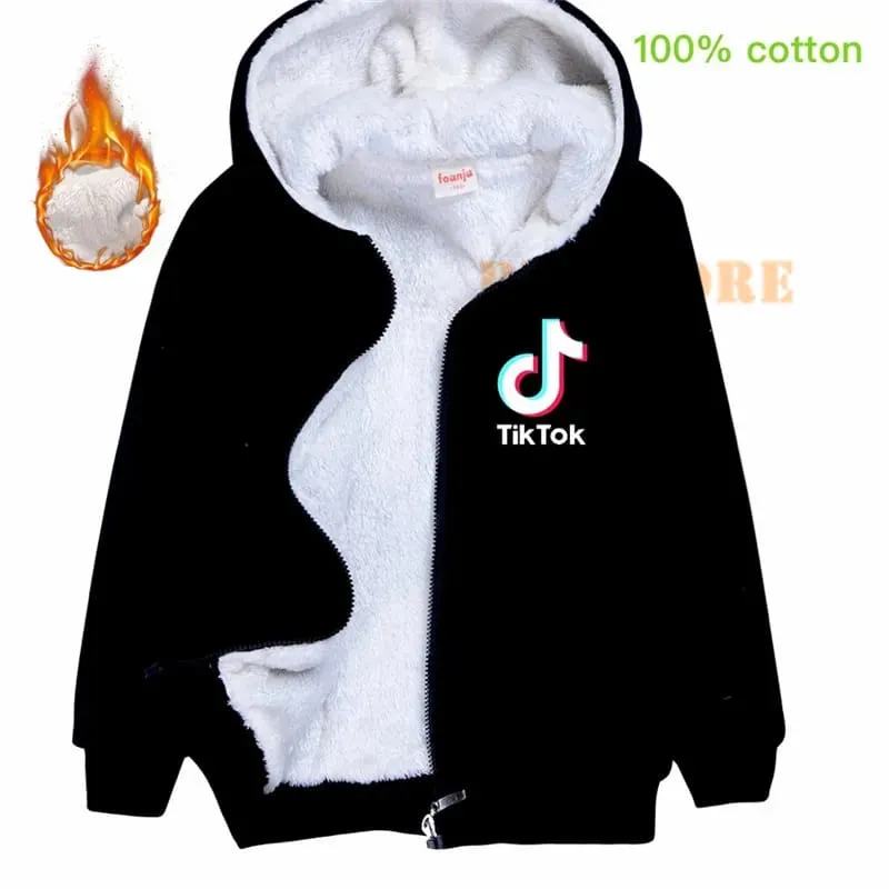 Tik Tok Kids Long Sleeve Zipper Hoodies Boy/Girl   B29447