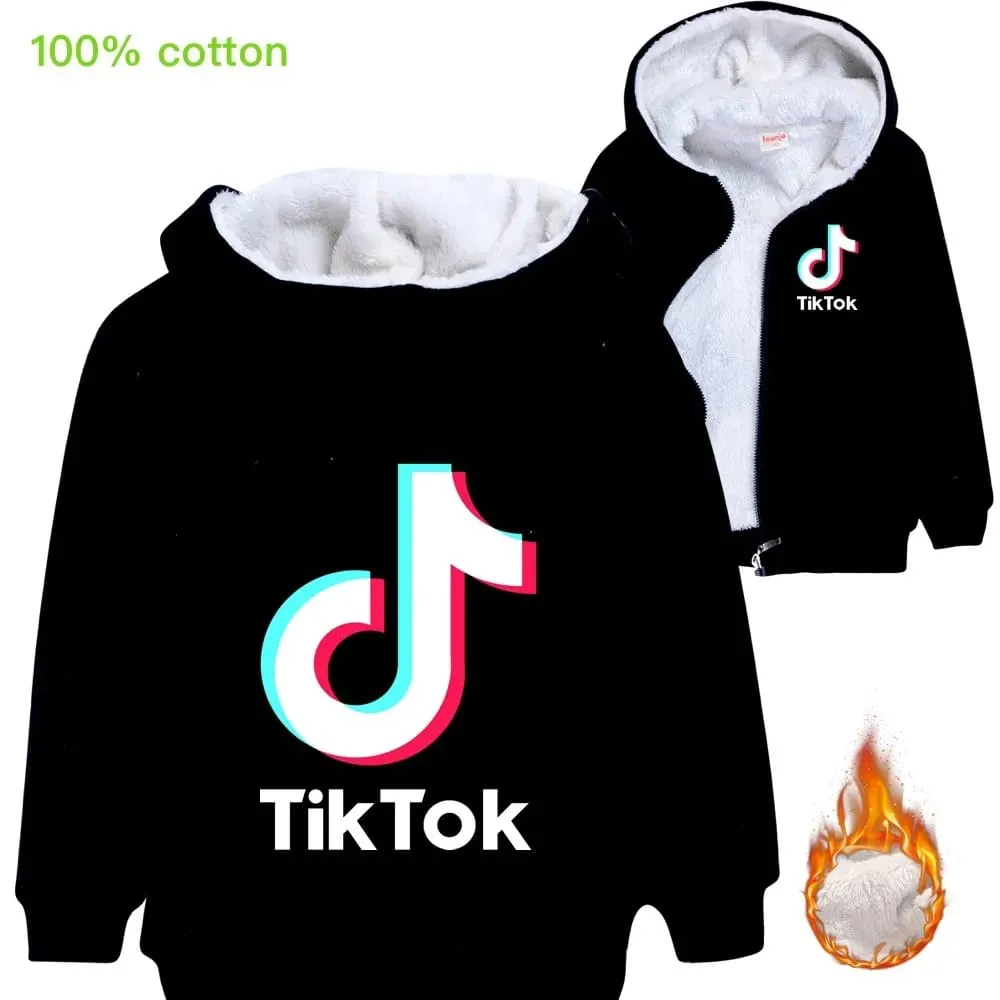 Tik Tok Kids Long Sleeve Zipper Hoodies Boy/Girl   B29447