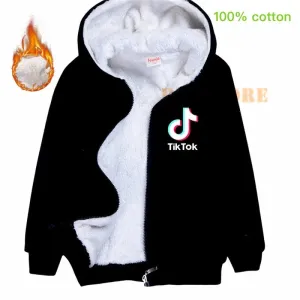 Tik Tok Kids Long Sleeve Zipper Hoodies Boy/Girl   B29447